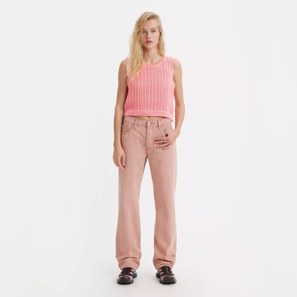 NWT Levi's 90s Women's Colored Denim Jeans Botanical Sunflower Pink 31X32